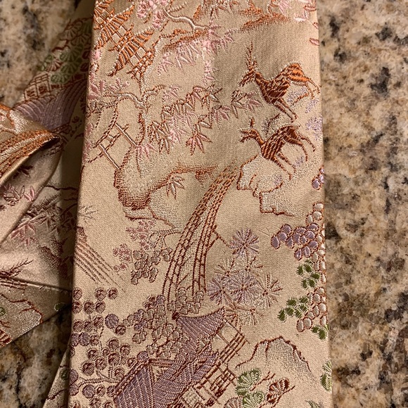M. Yamamoto & Co Kyoto Japan Silk Tie Vintage Asian - Picture 3 of 4